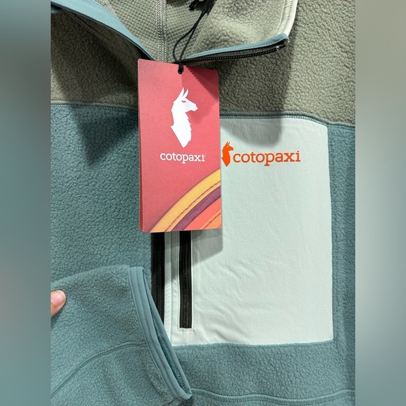 Cotopaxi Men’s Large Abrazo Half-Zip Fleece Jacket Blue Cream Brush NWT - Picture 4 of 7